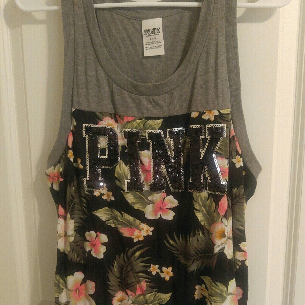 VS Pink Bling Muscle Tank Top
